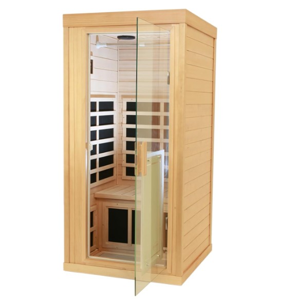 1 person wooden sauna room