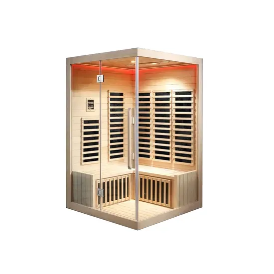 How does hemlock wood improve the comfort and durability of indoor far-infrared saunas?
