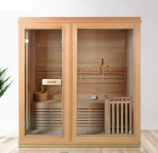 Home Steam Sauna with Timer - Natural Cedar Wood Construction for Relaxing Spa Sessions