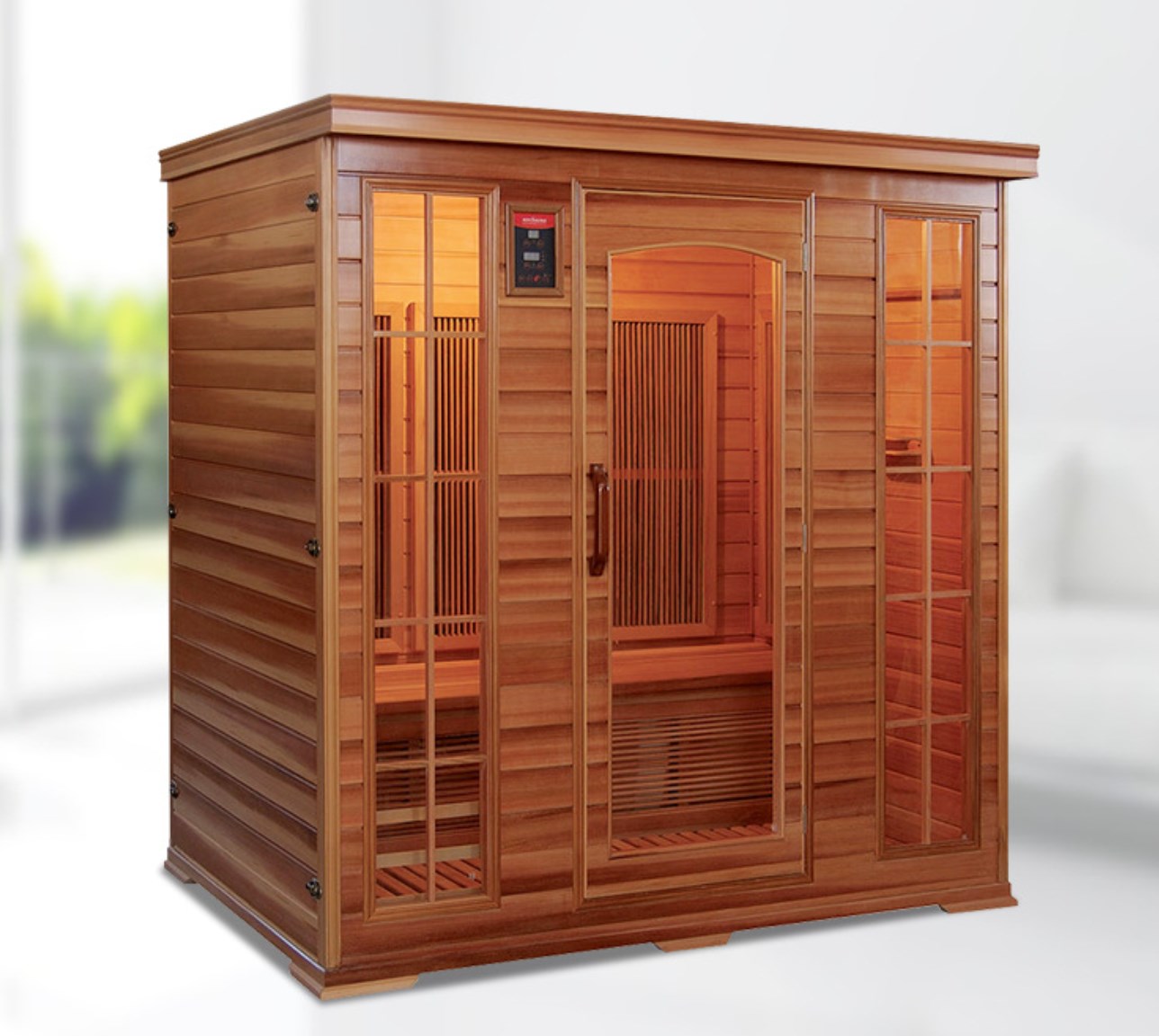Home Use 3-4 Person Red Cedar Far-Infrared Sauna