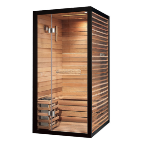 Single-Person Home Spa Steam Sauna with Timer - Crafted from Natural Cedar Wood