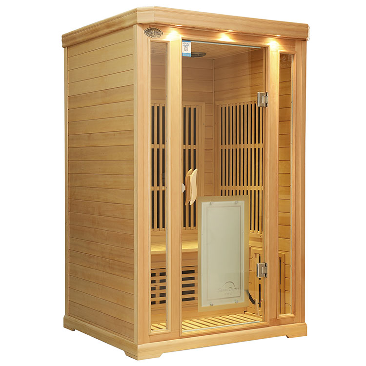 Two person wooden sweat steaming room